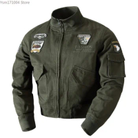 Men's Jacket 6XL Solid Emblem Flight Air Force Jacket High Quality Fit Coat Baseball Jacket Military Men's Jacket Short Homme