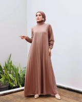 Eve Maternity Baju Dress Gamis Hamil Muslim Pesta Plisket - Pleated Dress FDD033