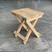 【藍色的熊】40cm橡膠木便攜折疊凳(折合凳 手提凳 排隊椅凳 板凳 實木椅 餐椅 兒童椅 小椅凳 方凳)