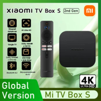 Original Xiaomi TV Box S 2nd Gen 4K Ultra HD BT5.2 2GB 8GB Smart TV Box Media Player Google TV Google Assistant Smart TV Mi Box