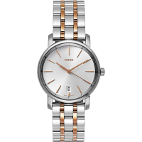 RADO 雷達 官方授權 DiaMaster 鑽霸系列經典石英女錶 母親節送禮推薦-33mm R03 R14089103