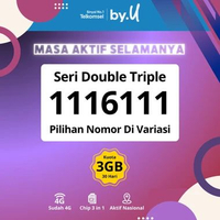 NOMOR CANTIK BYU DOUBLE TRIPLE 1116111 - NOMOR CANTIK TELKOMSEL BYU | BY.U | BAYU | B.YU DOUBLE TRIP