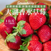 【家購網嚴選】鮮豔欲滴大湖香水草莓1公斤x4盒(1-2號果)