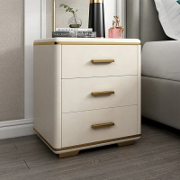 床頭櫃整裝 現代簡約輕奢床邊櫃 大號小型白色儲物櫃床頭桌