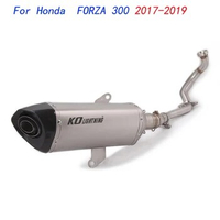 Slip On Motorcycle Front Connect Pipe And Exhaust Muffler Stainless Steel Exhaust System For HONDA FORZA 300 2017-2019