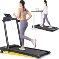 2 in 1 Folding Treadmill Home Sport Treadmill Foldable LED Display 265lbs Weight Capacity 2.5HP Treadmills With Remote Control