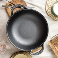 Cast Iron Pot Uncoated And Non Stick wok Casserole kitchen cooking pot cast iron skillet Cookware wok pan fry pan Dropshipping