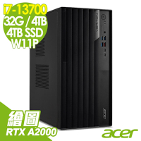 Acer 宏碁 Veriton VM8715G 商用電腦 (i7-13700/32G/4TB+4TB SSD/RTX A2000-12G/W11P)