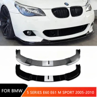 Front Bumper Lip Spoiler Body Kit for BMW 5 Series E60 E61 M Sport 2005-2010 Car Front Splitter Diff