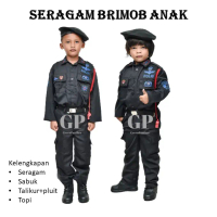 COD !! GROSIR SERAGAM PROFESI ANAK BRIMOB KORPS GEGANA TNI LORENG CARNAVAL PDL ANAK LORENG PET BARET