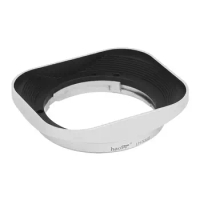 Haoge LH-X35S Square Metal Lens Hood Shade for Fuji Fujinon XF35mmF2 XF 35mm f/2 R WR and XF23mmF2 XF 23mm f2 R WR lens Silver