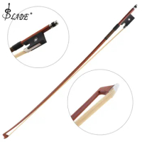Professional Durable Brazilwood Bow Rod 1/4 Double Fisheye Ebony Horsetail Violin Octagonal Bow Violin Accessories