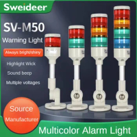 12V24V220V LED Warning Light 1/2/3/4 Layers with Buzzer Flashing Light Beacon Alarm Indicator Alert Lamp for Tower Trunk Machine