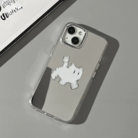 เคสกระจกลูกแมวสีขาว, การออกแบบตลก, เข้ากันได้กับ Vivo X200 FE Pro, Mini, X200S, X100S, X90S, X100 Ul