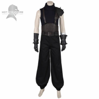 FF7 Cloud Strife Cosplay Costume Full Set Deluxe Battle Suit Halloween Outfits for Adult