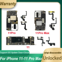 Original For iPhone 11 Pro Motherboard With Face ID Unlocked Free iCloud With IOS System Update LogicBoard For iPhone 11 Pro Max