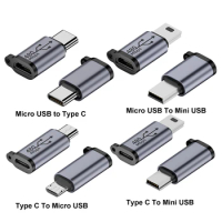 Type C To USB/Micro USB/ Mini USB Converter for Lightning USB Female to Male Connector 18W Phone Tablet Laptop Accessories