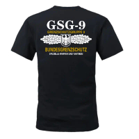 Kemeja-T Lelaki, Gaya Hardman, Label Biru, Siri Detektif Jerman, Tema Pasukan GSG-9, Lengan Pendek, 
