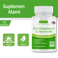 Suplemen Nutrisi Olahraga Premium ZMA - Seng Magnesium Aspartat plus Vitamin B6 untuk Kekuatan dan P