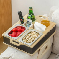 Couch Bar Sofa Organizer On The Side Tables Coffee Table Couch Bar Wood As Beer Gifts For Men Sofa Tray With Two Snack Bowls