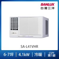 SANLUX 台灣三洋 6-7坪左吹變頻R32系列冷暖窗型冷氣(SA-L41VHR)