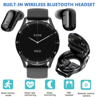 GEJIAN X7 Earphone Smart Watch TWS 2-in-1 Wireless Bluetooth Dual Earphone Connection Mobile Fitness Sports Smart Watch 2024