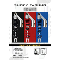 ready - shock shockbreaker matic tabung atas chrome copy gog mio vario beat lexi xride fino scoopy x