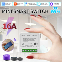 Mini Switch Module Receiver Wifi Smart Switch DIY 2-way Control Relay Timer Tuya Remote Control For Alexa Google Home Automation