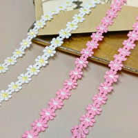 3 Meters 1.5cm wide small daisy water soluble lace lace coat bag decoration clothing accessories