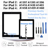 New Touch Screen For iPad 2 iPad3 iPad4 A1416 A1430 A1403 A1458 A1459 LCD Outer Digitizer Sensor Glass Panel Replacement