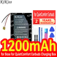 190mAh-1200mAh KiKiss Powerful Battery for Bose For QuietComfort Earbuds Headset &amp; Charging Box