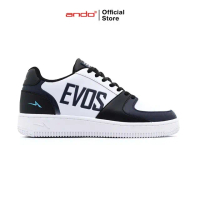 Sepatu Sneakers Ando X Evos - Ryuga -Putih/Hitam/Biru Tua - 40-TERLARIS!!!!!!!!!!!!!!!!!! Casual Ker