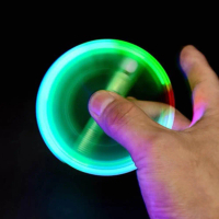 1 Keping Mainan Bercahaya Warna Rawak Bola Tekan Kreatif Pen Lampu Kanak-Kanak Giroskop Berputar H1U