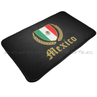 Mexico Crest Soft Non-Slip Mat Rug Carpet Cushion Mexico Mexican Mexico Flag Flag Of Mexico Mexico City Chicano Flags Estados