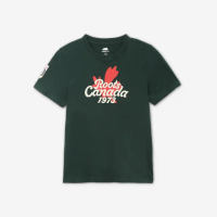 【Roots】Roots 大童- CANADA短袖T恤(深綠色)