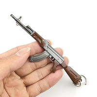 12cm 絕地 吃雞周邊 AKM AK-47 槍鑰匙扣掛件掛飾擺件 全館免運