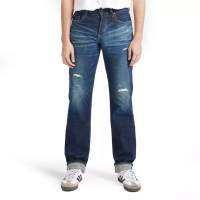 Lee Cooper Lee Cooper Straight Fit Jeans Selvedge Harry Repaired Dark Blue