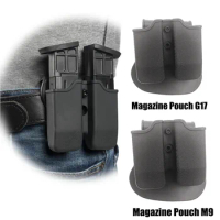 Double Magazine Holder Universal 9mm .40 Mag Holster for Glock 17 Beretta M9 M92 USP Paddle Magazine Pouch Case