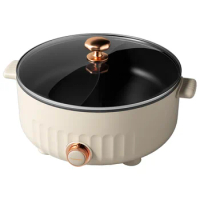 2 Flavor Electric Hot Pot Household Electric Boiling Pot Multifunctional Integrated Non Stick Electric Hot Pot Chafing Dish