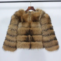 Fox fur coat autumn and winter fashionable short style slimming fur coat for women