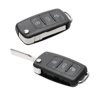 Blank Car Keys For VW Car Key Shell for Beetle/Caddy/Eos/Golf/Jetta/Polo/Scirocco/Tiguan/Touran/UP Remote Flip 3 Buttons