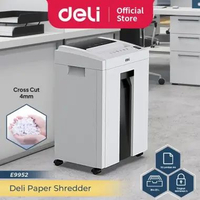 Deli Paper Shredder Mesin Penghancur Kertas A4 Kapasitas 10 Lembar Uk 23 liter E9952