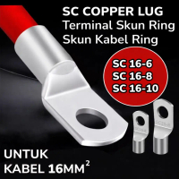 Skun SC 16MM Kabel Cable Copper Lug Ring Bulat Baut Terminal Tembaga SC 16-6 16-8 16-10