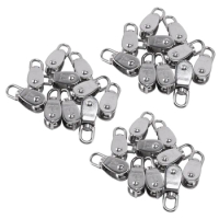 HOT SALE Crane Pulley Block M15 Lifting Crane Swivel Hook Single Pulley Block Hanging Wire Towing Wheel 30Pcs