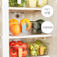 【帕斯特收納生活】透明冰箱蔬果收納盒 食物保鮮盒 廚房收納 生鮮分類盒 多功能儲物盒 水果置物盒 整理盒(大號)
