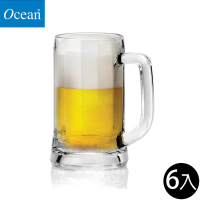 【Ocean】啤酒杯 355ml 6入組 Munich系列(啤酒杯 玻璃杯 飲料杯 馬克杯)