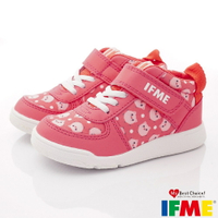 ★IFME日本健康機能童鞋-護踝穩定鞋款IF22-97SC1珊瑚紅(中小童段)
