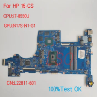 DA0G7BMB6D0 For HP ProBook 15-CS Laptop Motherboard With CPU i7-8550U PN:L22817-601 100% Test OK