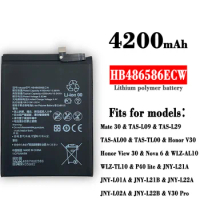 4200mAh HB486586ECW Battery For Huawei P40 Lite JNY-L01A Mate 30 Mate30 Pro Nova 6 Nova 6 SE Honor VIew 30 V30 lite V30 Pro