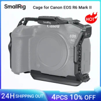 SmallRig R6 Mark II Camera Cage for Canon EOS R6 Mark II with Dual NATO Rails Quick Release Plate Cold Shoe for Mic Light -4159